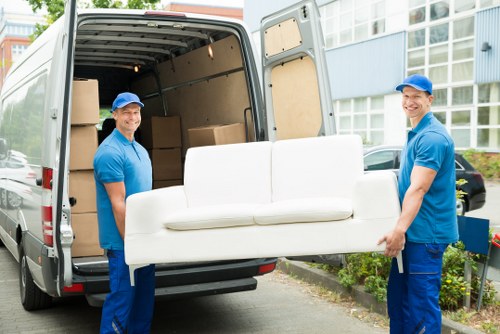 Same day removals team managing an urgent house move in Bow
