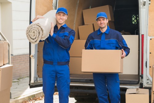 Professional office relocation team planning a business move in Bow
