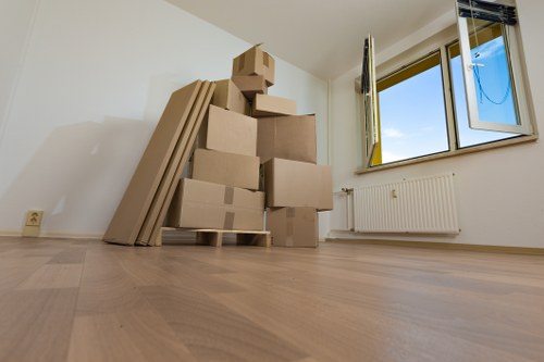 Local removals vehicle ready for a flat move around Bow