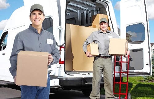 Efficient man and van team managing a small move in Bow