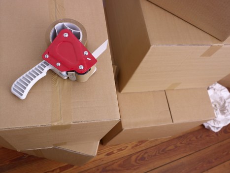 Professional packing supplies arranged for a house move in Bow