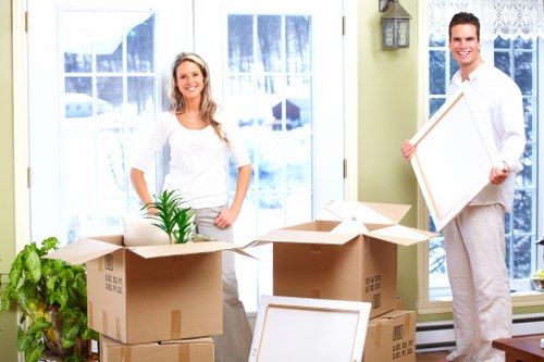 Variety of packing boxes including fragile and wardrobe options