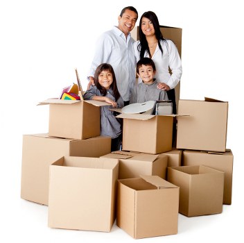 Commercial moving team handling equipment in Bow